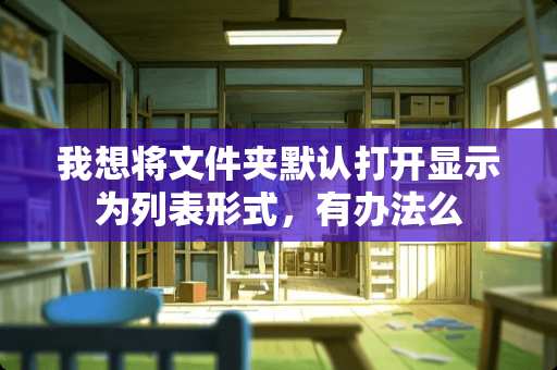 我想将文件夹默认打开显示为列表形式，有办法么