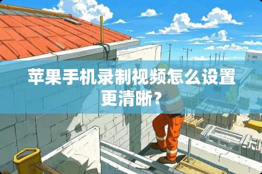 苹果手机录制视频怎么设置更清晰？