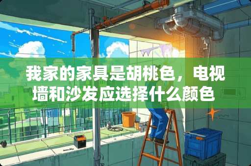 我家的家具是胡桃色，电视墙和沙发应选择什么颜色 我家的沙发，茶几和电视柜是深色的，那么背景墙用什么颜色好一些