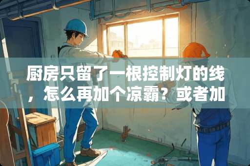 厨房只留了一根控制灯的线，怎么再加个凉霸？或者加个带灯的凉霸？