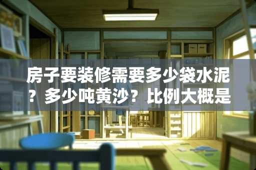 房子要装修需要多少袋水泥？多少吨黄沙？比例大概是多少？