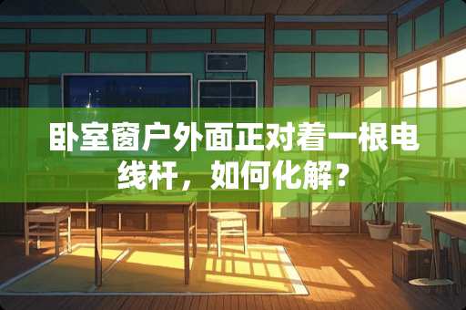 卧室窗户外面正对着一根电线杆，如何化解？