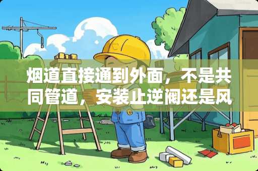烟道直接通到外面，不是共同管道，安装止逆阀还是风帽