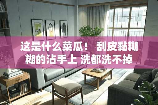 这是什么菜瓜！ 刮皮黏糊糊的沾手上 洗都洗不掉