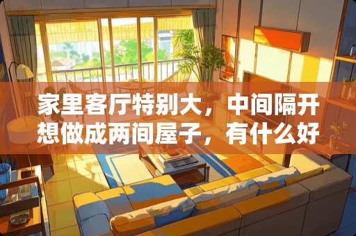 家里客厅特别大，中间隔开想做成两间屋子，有什么好的建议 在楼房中间，两个卧室和客厅都朝南，但南北不通透的房子好吗