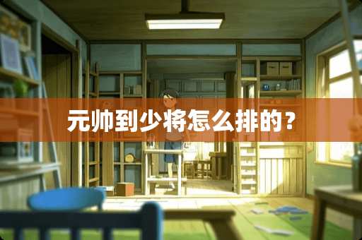 元帅到少将怎么排的？