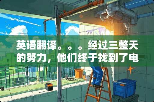英语翻译。。。经过三整天的努力，他们终于找到了电脑瘫痪的原因（work out）