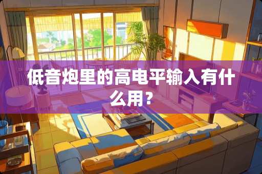 低音*里的高电平输入有什么用？