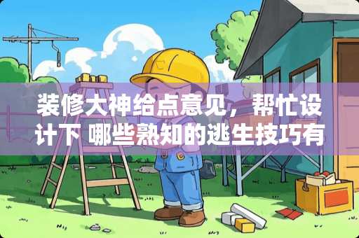 装修大神给点意见，帮忙设计下 哪些熟知的逃生技巧有可能是错的