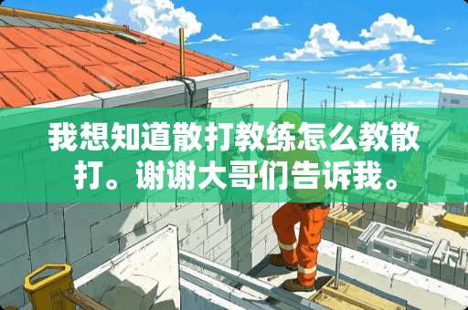 我想知道散打教练怎么教散打。谢谢大哥们告诉我。