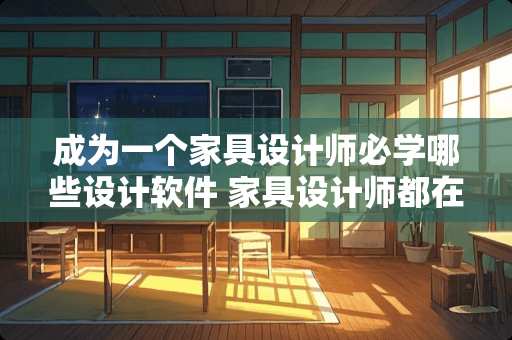 成为一个家具设计师必学哪些设计软件 家具设计师都在用哪些软件，哪些软件最适合做家具设计