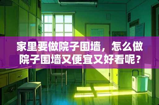 家里要做院子围墙，怎么做院子围墙又便宜又好看呢？