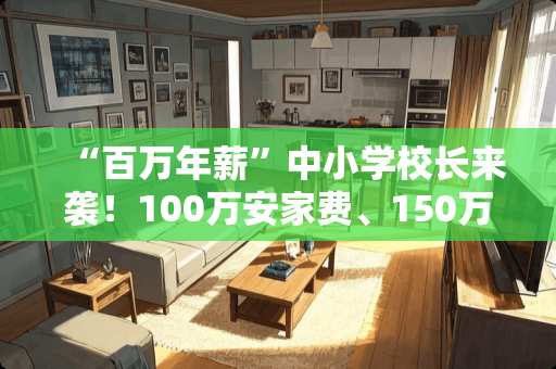 “百万年薪”中小学校长来袭！100万安家费、150万年薪、200万房票，你怎么看 台江瓷砖保护垫怎么联系