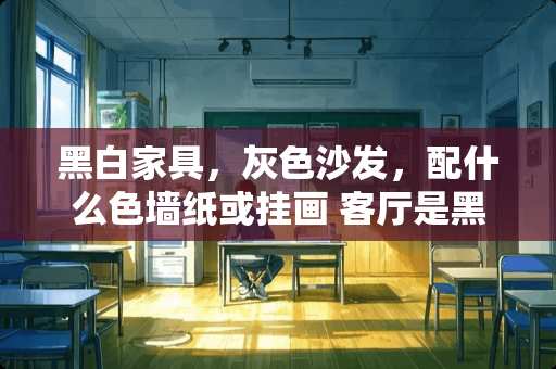 黑白家具，灰色沙发，配什么色墙纸或挂画 客厅是黑白为主，灯筒应该搭配什么颜色，卧室适合什么颜色的壁纸呢，急，先谢谢各位大哥大姐了