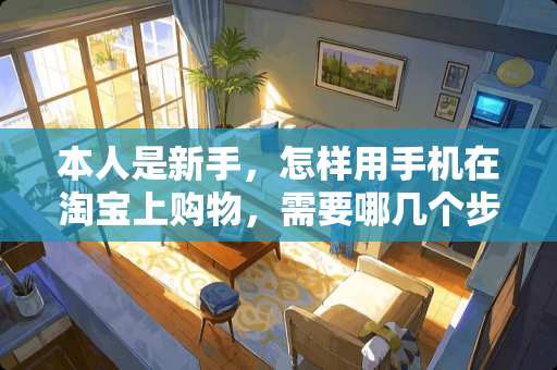 本人是新手，怎样用手机在淘宝上购物，需要哪几个步骤？