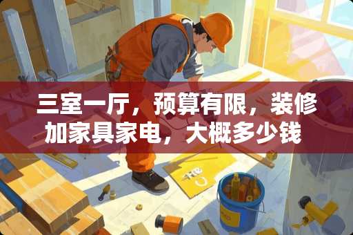 三室一厅，预算有限，装修加家具家电，大概多少钱 二室二厅一厨一卫的房子不算装修，单添置家具和家电大约需要多少钱