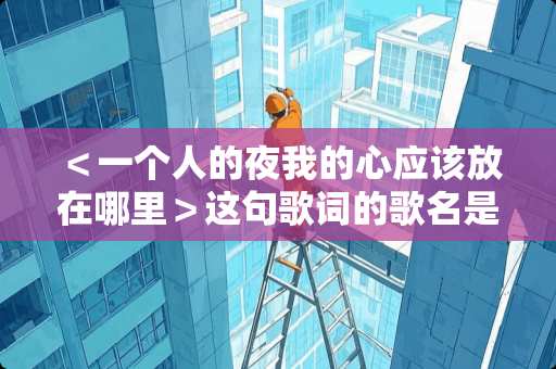 ＜一个人的夜我的心应该放在哪里＞这句歌词的歌名是什么？