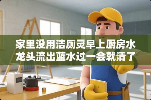 家里没用洁厕灵早上厨房水龙头流出蓝水过一会就清了