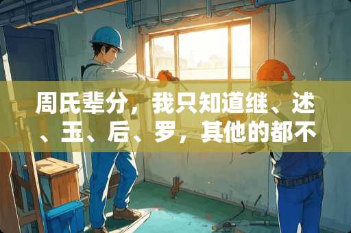 周氏辈分，我只知道继、述、玉、后、罗，其他的都不知道了，跪求完整的辈分表？