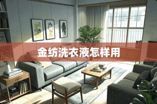 金纺洗衣液怎样用
