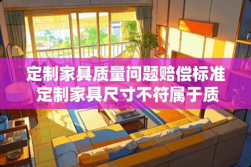 定制家具质量问题赔偿标准 定制家具尺寸不符属于质量问题吗