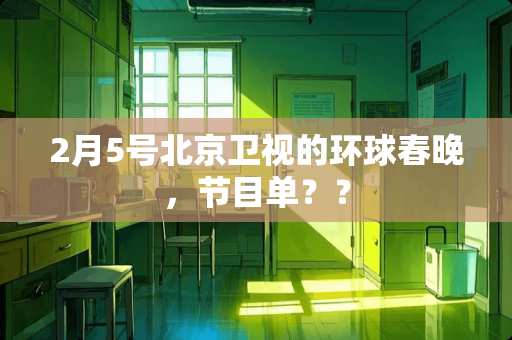2月5号北京卫视的环球春晚，节目单？？