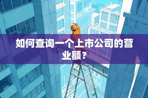 如何查询一个上市公司的营业额？