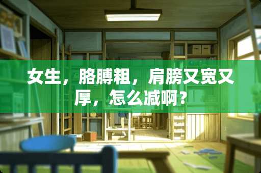 女生，胳膊粗，肩膀又宽又厚，怎么减啊？