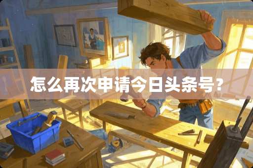 怎么再次申请今日头条号？