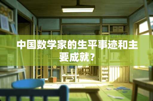 中国数学家的生平事迹和主要成就？