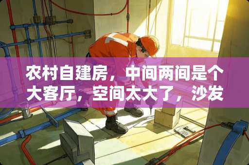 农村自建房，中间两间是个大客厅，空间太大了，沙发和电视不好摆放，求大家帮忙出出主意 客厅如何隔出一个小卧室