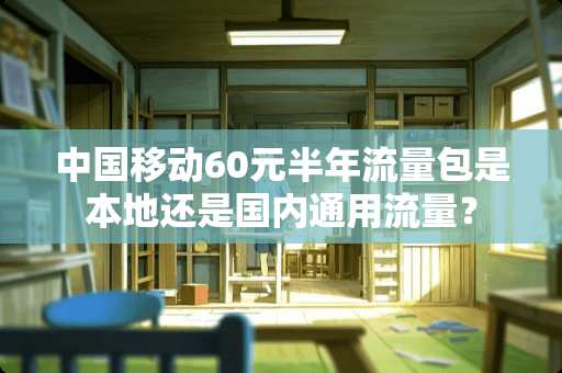 中国移动60元半年流量包是本地还是国内通用流量？