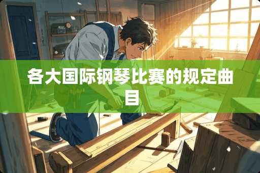 各大国际钢琴比赛的规定曲目