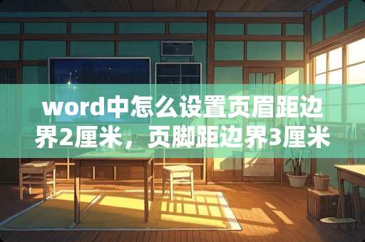 word中怎么设置页眉距边界2厘米，页脚距边界3厘米？