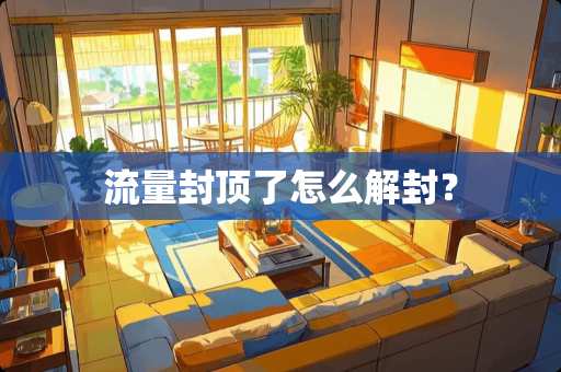 流量封顶了怎么解封？