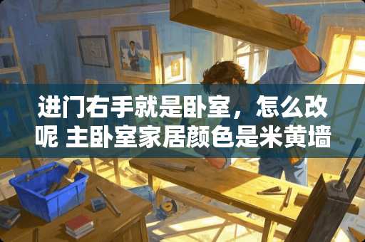 进门右手就是卧室，怎么改呢 主卧室家居颜色是米黄墙壁配什么颜色的墙壁