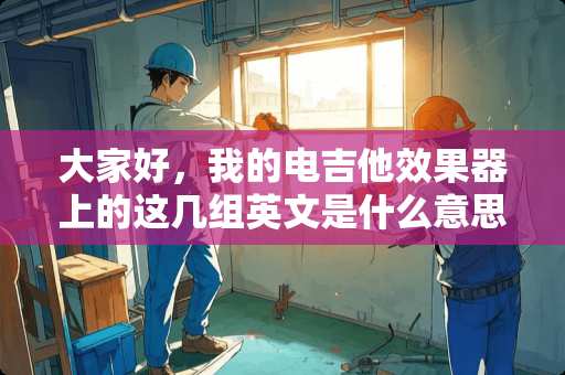 大家好，我的电吉他效果器上的这几组英文是什么意思呀？