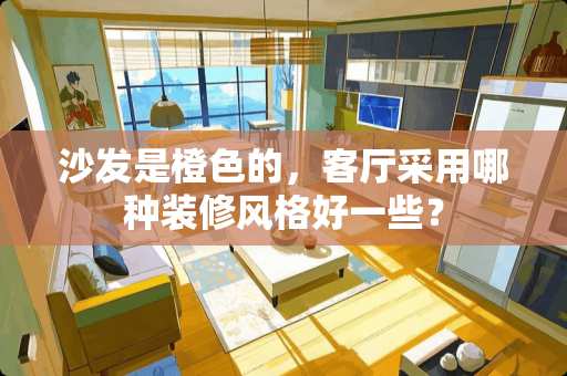 沙发是橙色的，客厅采用哪种装修风格好一些？