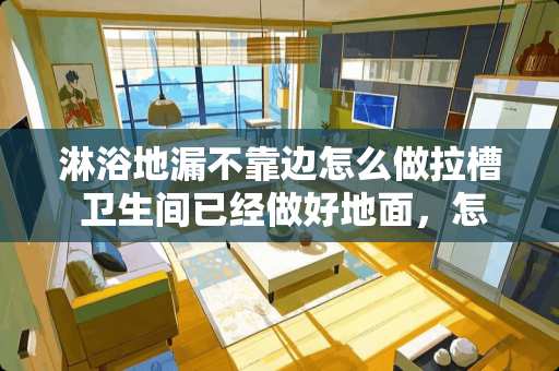 淋浴地漏不靠边怎么做拉槽 卫生间已经做好地面，怎么做拉槽