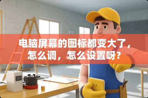 电脑屏幕的图标都变大了，怎么调，怎么设置呀？