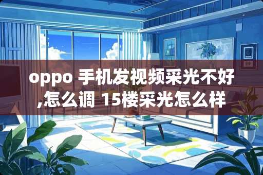 oppo 手机发视频采光不好,怎么调 15楼采光怎么样