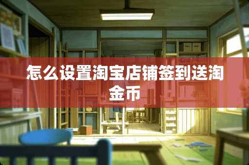 怎么设置淘宝店铺签到送淘金币