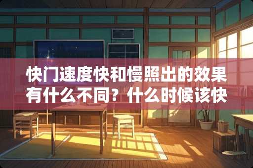 快门速度快和慢照出的效果有什么不同？什么时候该快？什么时候该慢？