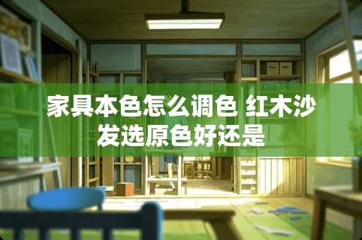 家具本色怎么调色 红木沙发选原色好还是