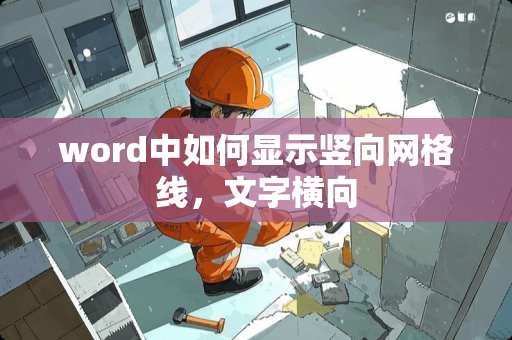 word中如何显示竖向网格线，文字横向