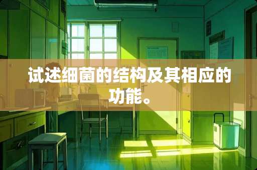 试述细菌的结构及其相应的功能。