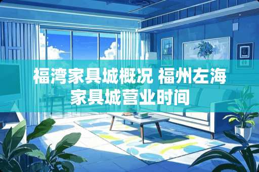 福湾家具城概况 福州左海家具城营业时间
