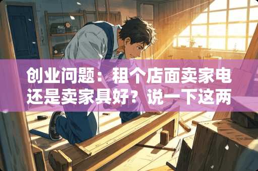 创业问题：租个店面卖家电还是卖家具好？说一下这两个行业的相比较的利弊，和2013年的发展趋势 有套公寓想租出去，不知道怎么装修