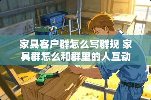 家具客户群怎么写群规 家具群怎么和群里的人互动