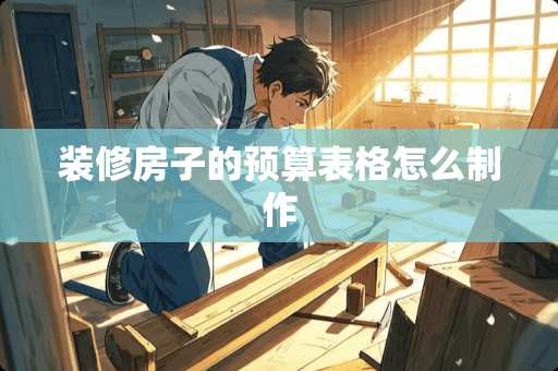 装修房子的预算表格怎么制作